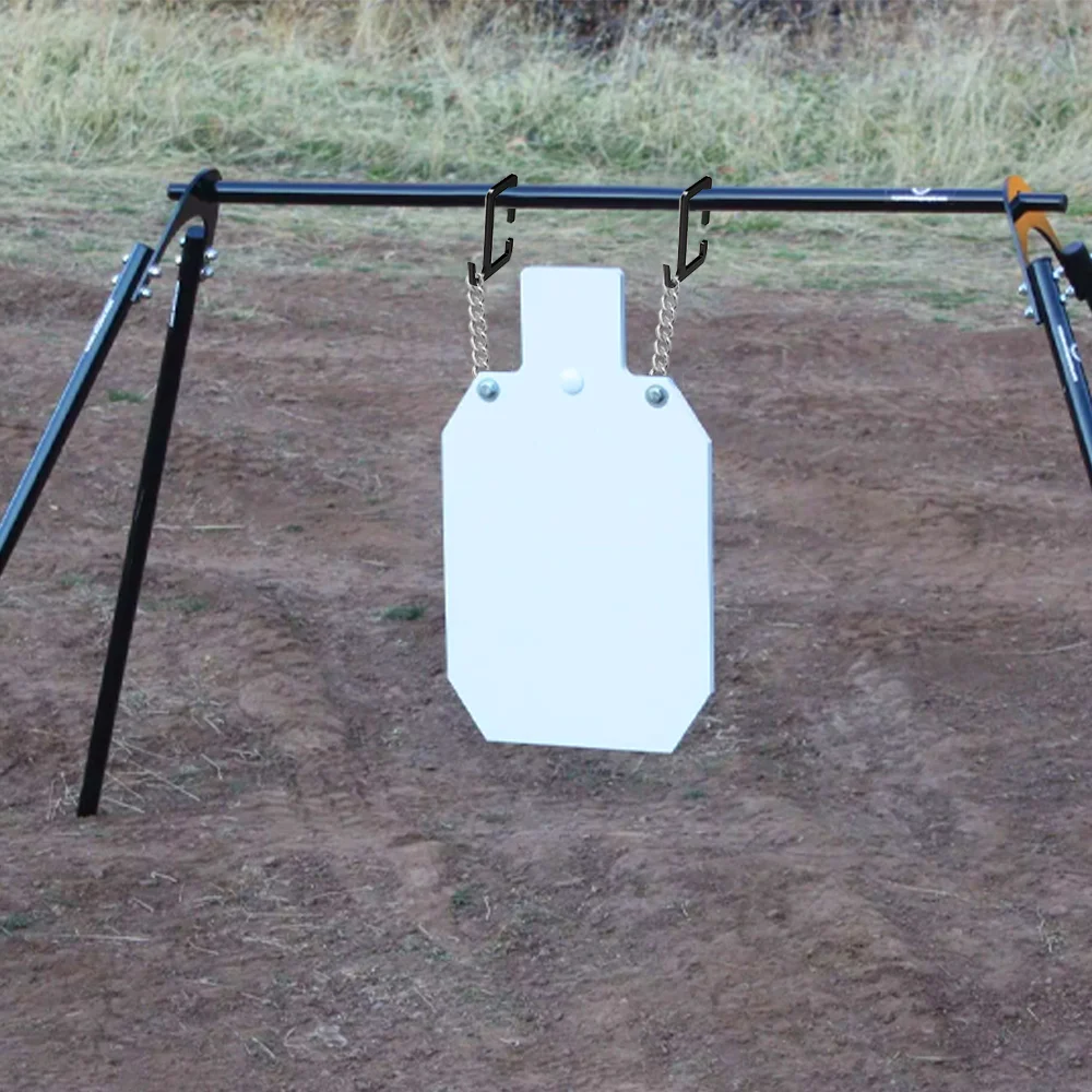 Gancho colgante de objetivo DIY, Kit de soporte de tiro de acero, Clip de gancho de soporte de objetivo con soportes de montaje para tiro al aire libre - imagen 5