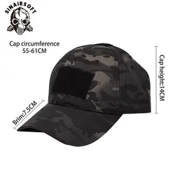 Gorras de béisbol camuflaje soldado táctico combate Paintball ajustable verano Snapback sombreros para el sol hombres mujeres