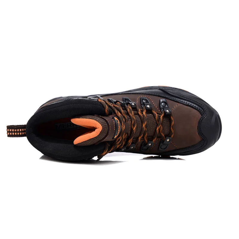 Zapatos de senderismo de piel de vaca MERRTO, botas de trekking para hombre, botas de caza impermeables de montaña, zapatillas de deporte para hombre, botines tácticos de combate en el desierto - imagen 5