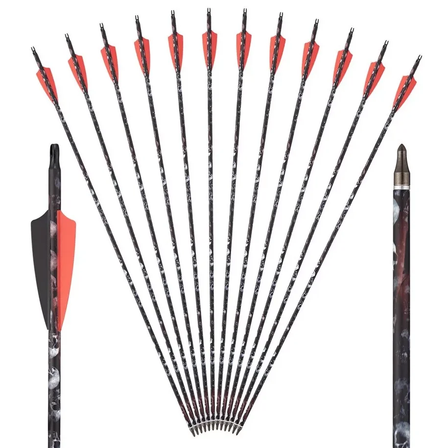 TOPARCHERY Flechas carbono camuflaje para arco recurvo y compuesto - imagen 5