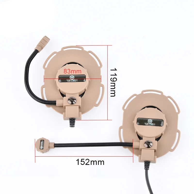 WADSN-auriculares tácticos Bowman Evo II, casco de comunicación de Radio militar, Softair ar15, accesorios de walkie-talkie U94 PTT Kenwood - imagen 2