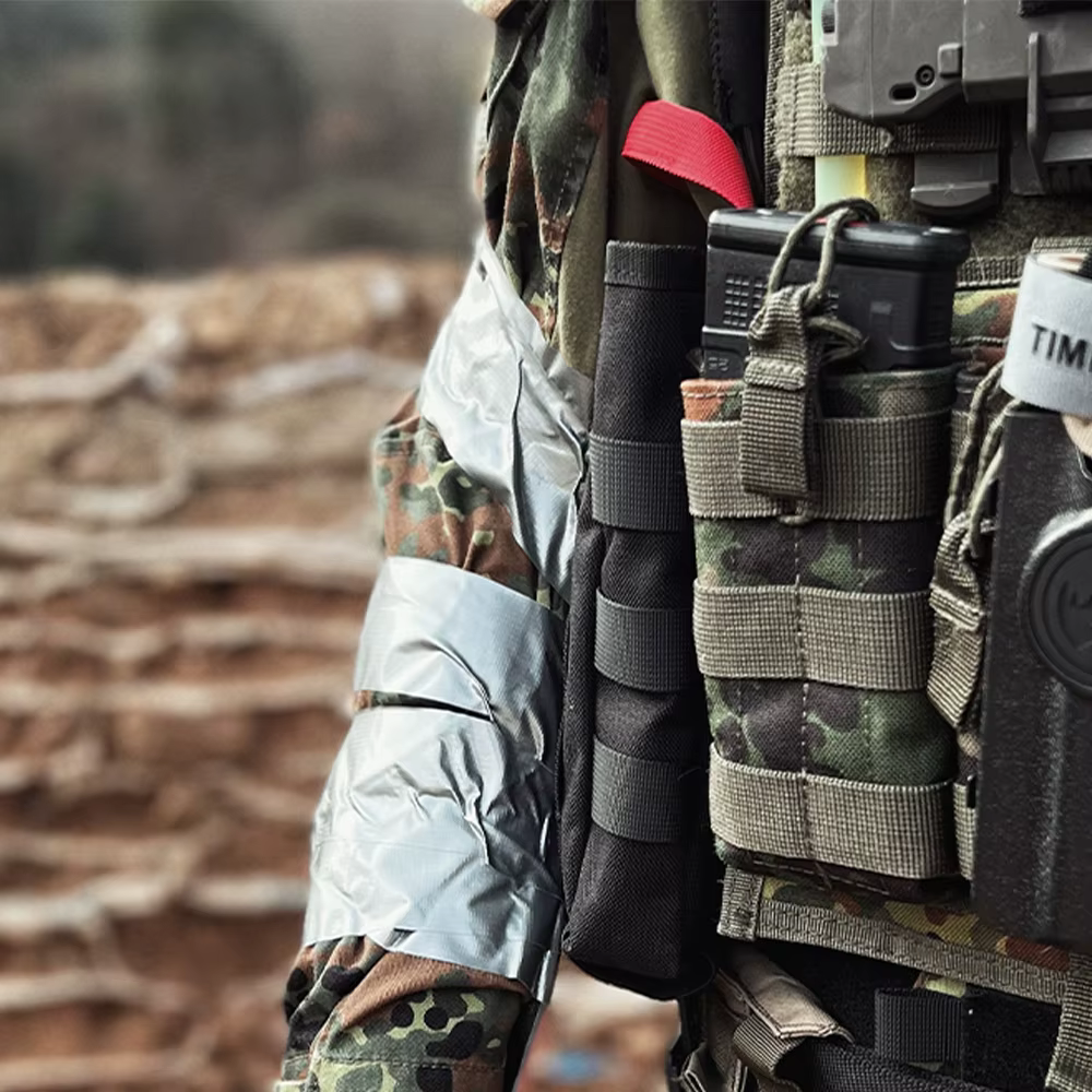 Uso múltiple flexible resistente a la intemperie adhesivo para traumatismos de combate con cinta adhesiva para conductos de rescate Rhino sin residuos - imagen 4