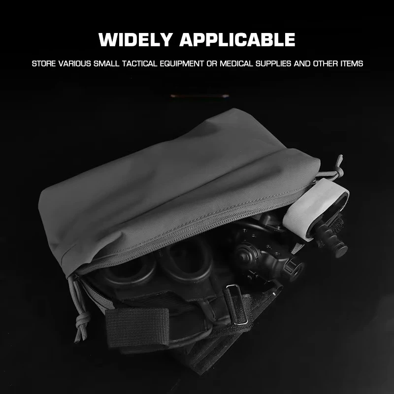 Bolsa para artículos diversos con cordón elástico de 6x9 pulgadas, bolsa Universal multifuncional para cinturón o accesorios de caza MOLLE Gear - imagen 4