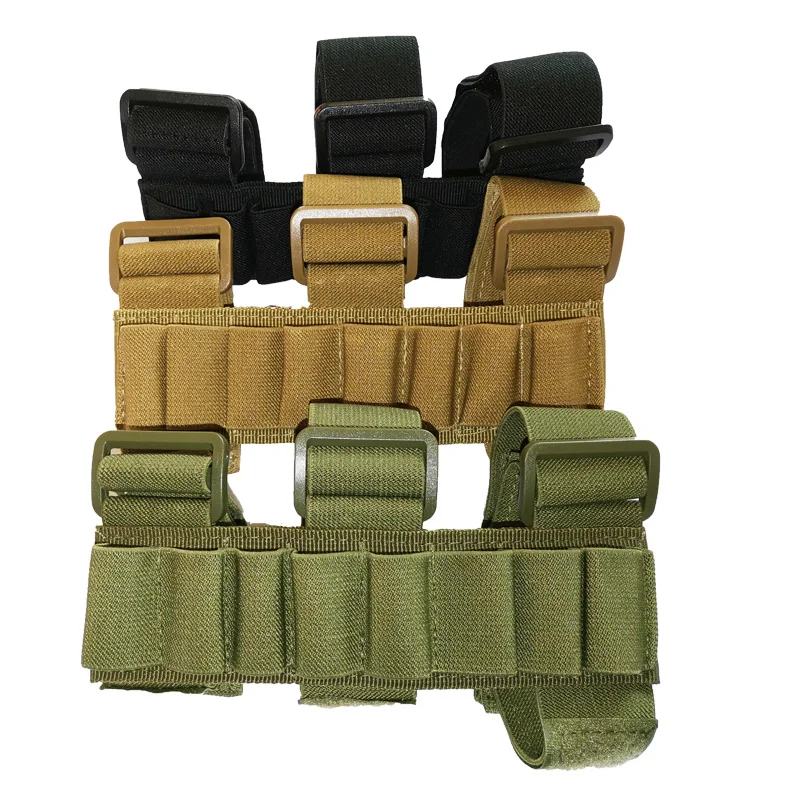 Accesorios de caza para escopeta de Airsoft, soporte de conchas, banda de brazo de tiro, botón de Rifle de calibre 20, Cartucho de munición de bala, bolsa Molle - imagen 2