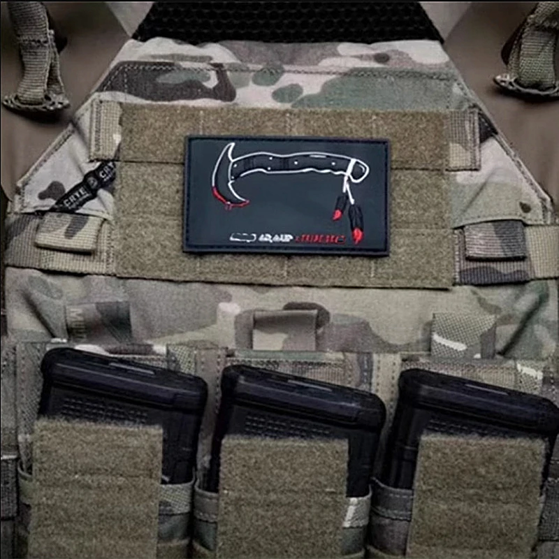 Brazalete con parche de PVC 3D para tribo de barco, bolsa de goma para exteriores, grupo de casco, insignia táctica hacia adelante, apliques DIY para decoración de bolsa de chaleco - imagen 4