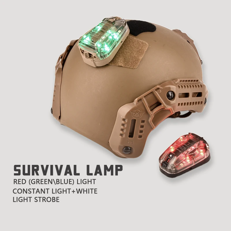 WADSN lámpara de mariquita impermeable, luz Flash de seguridad táctica de supervivencia, luz estroboscópica de casco rápido para acampar, herramienta de supervivencia de caza - imagen 5