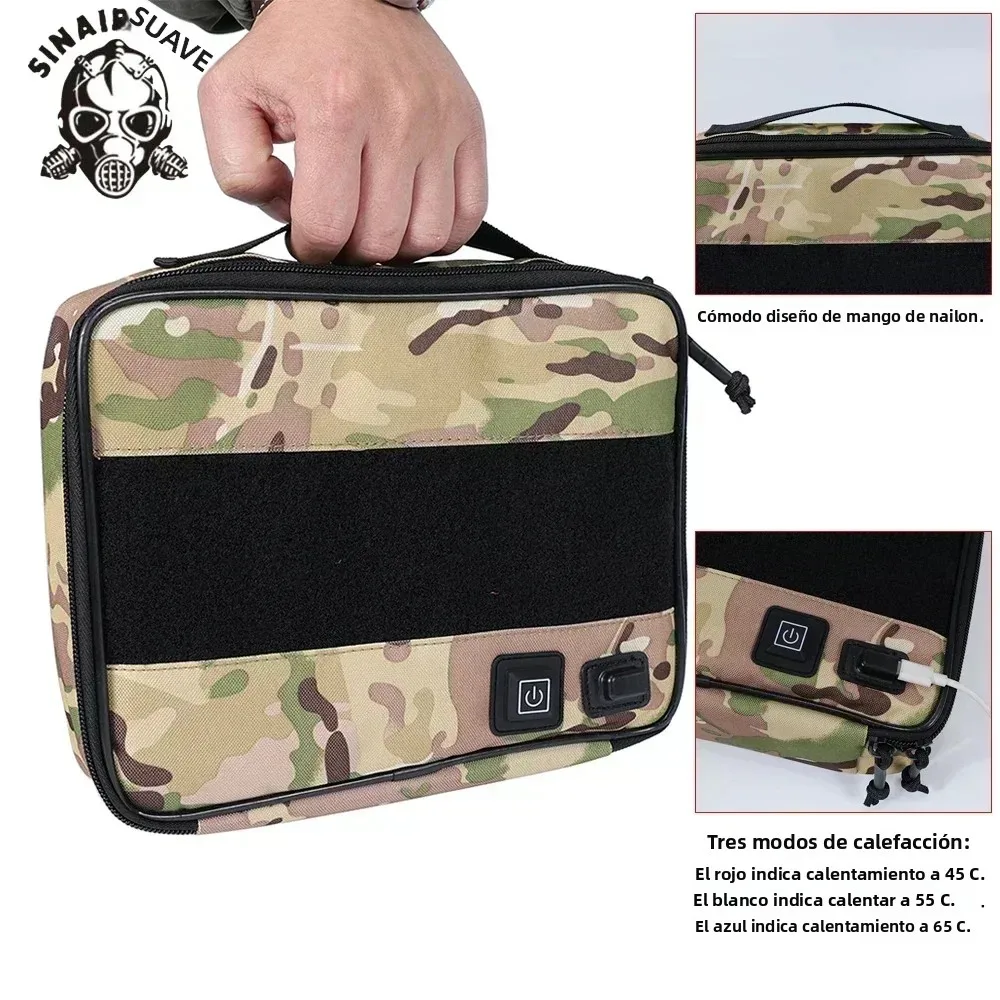 SINAIRSOFT nueva bolsa táctica más cálida bolsa de transporte de pistola multifuncional IPSC caza al aire libre bolsa de alimentación USB temperatura ajustable - imagen 4