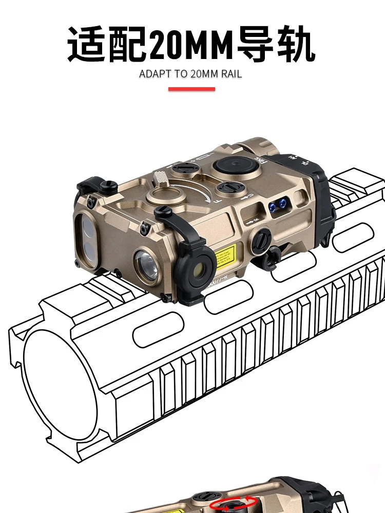 WADSN-puntero láser de Metal OGL, luz blanca Ir, Flash, PEQ15, funda de batería - imagen 4