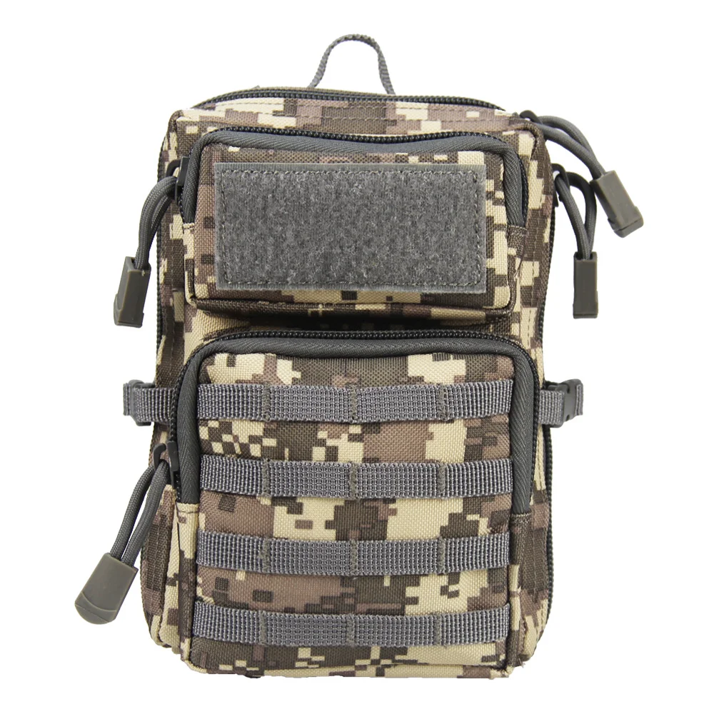Riñonera pequeña de camuflaje táctico Edc para viajes, accesorios prácticos con cremallera, bolsa de accesorios - imagen 3