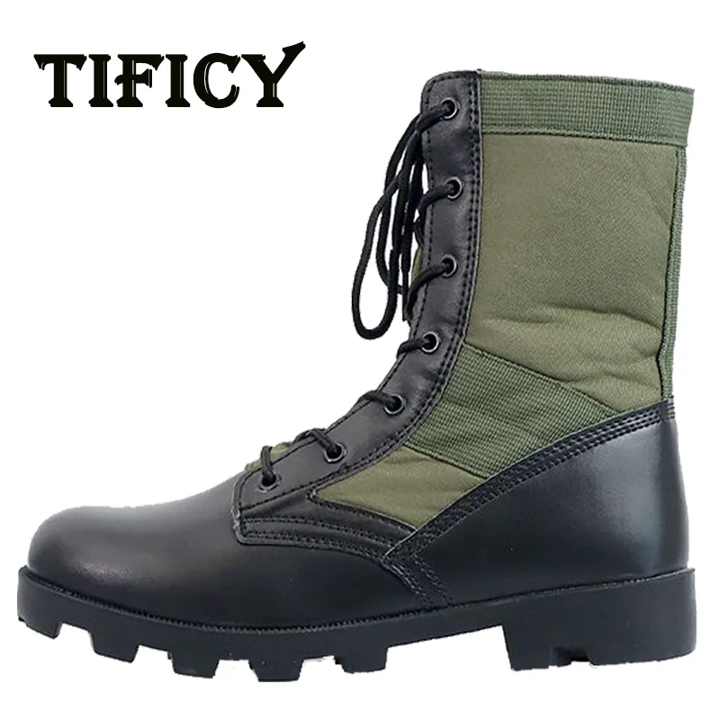 Botas tácticas para hombre, zapatos especiales de entrenamiento de caña alta, Botas de senderismo de cintura alta con suela dura y absorción de golpes para exteriores - imagen 4