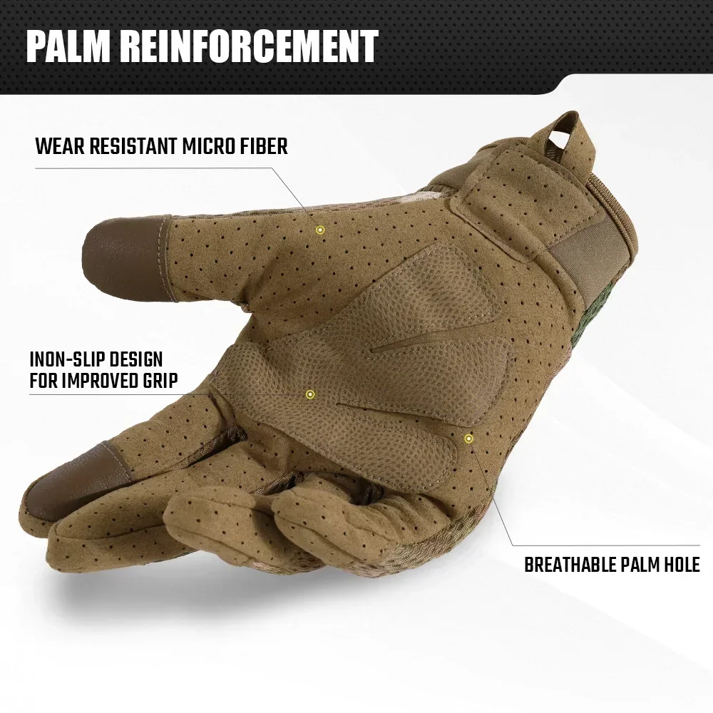 Guantes tácticos pantalla táctil deportes al aire libre ciclismo senderismo Camping caza tiro combate Airsoft trabajo equipo de protección antideslizante - imagen 4