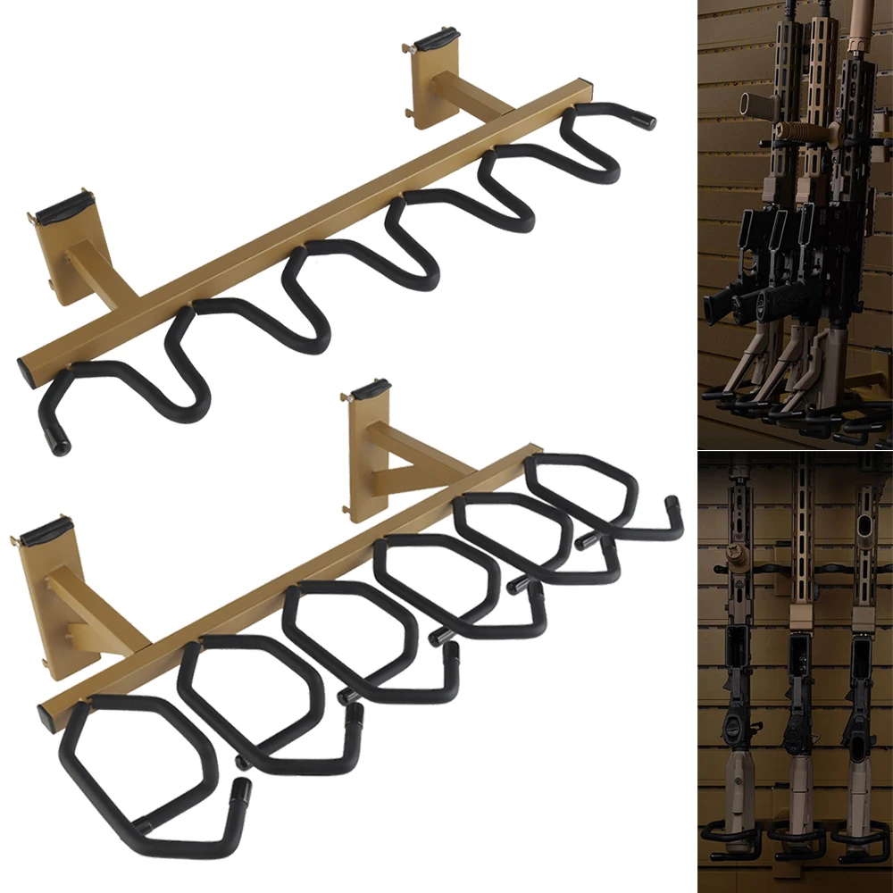 Equipo táctico estante de exhibición de pared gancho montaje para Rifle escopeta Airsoft con acolchado suave perchas ganchos accesorios de caza