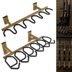 Equipo táctico estante de exhibición de pared gancho montaje para Rifle escopeta Airsoft con acolchado suave perchas ganchos accesorios de caza