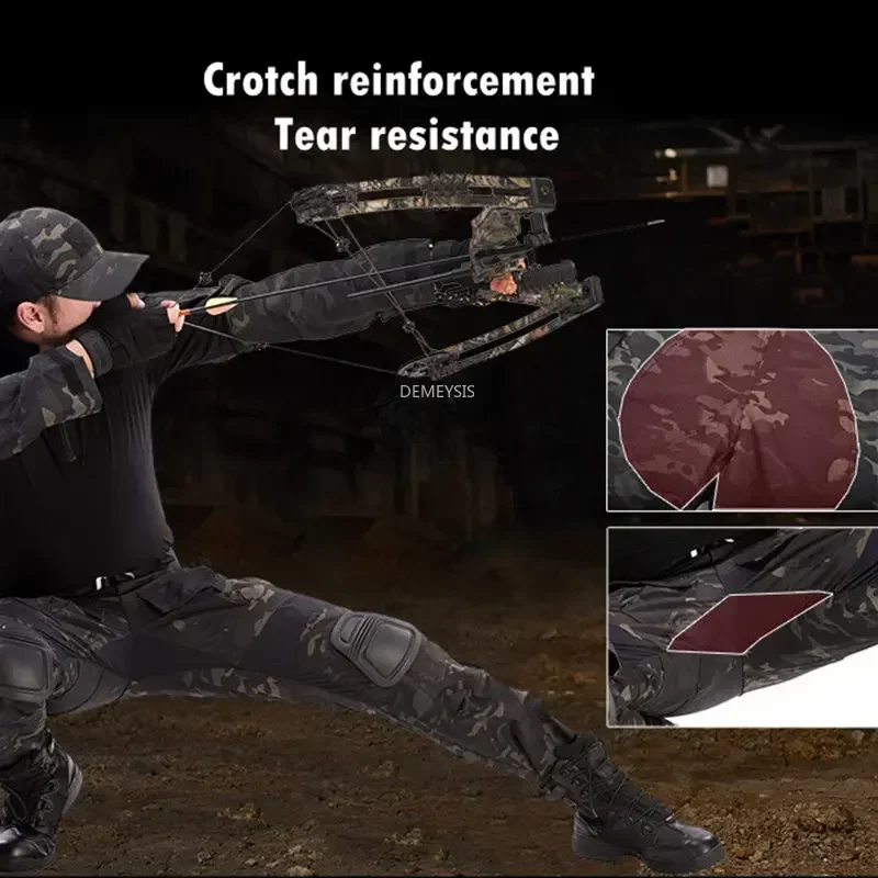 Conjunto de uniforme de camuflaje táctico para hombre con rodilleras y coderas G3 para actividades de caza y combate al aire libre - imagen 4