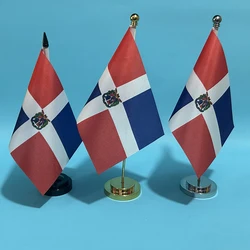 BANDERA DE SKY, bandera de escritorio de oficina, bandera dominicana, 14x21cm, bandera nacional de la República Dominicana, pancarta de país, adornos de escritorio, banderas