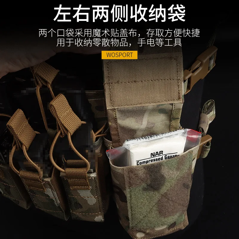 Juego de Paintball portátil táctico, chaleco expandible multifuncional con función Quad de 9MM, organizador varios - imagen 5