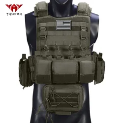 YAKEDA metal conveniente encendido/apagado chaleco de caza al aire libre diseño de amortiguación transpirable