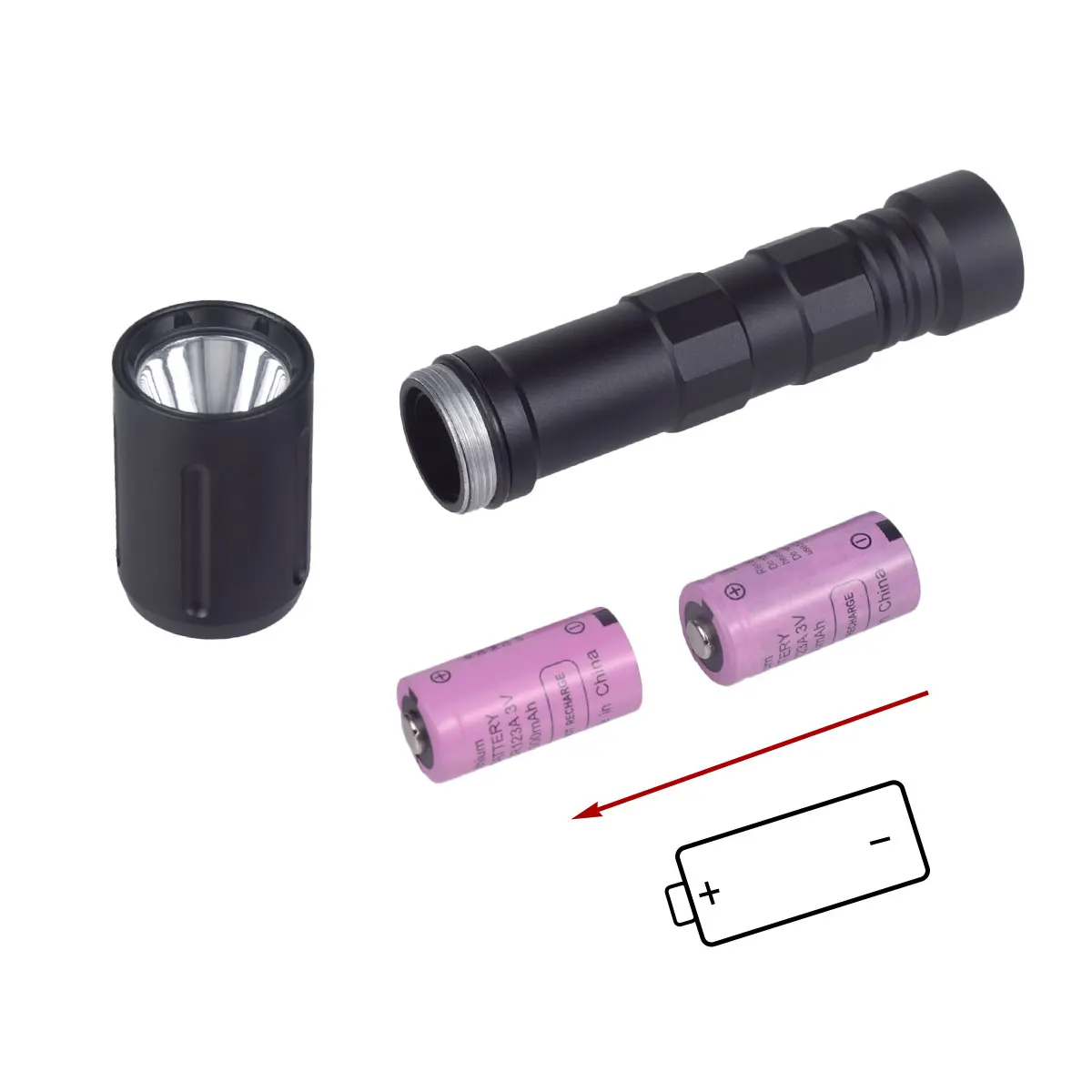 Linterna táctica MOD de OKW-V2 de Metal, largo de 1200 lúmenes, corta de 680 lúmenes, luz de caza 18650 18350, con marcas originales - imagen 3