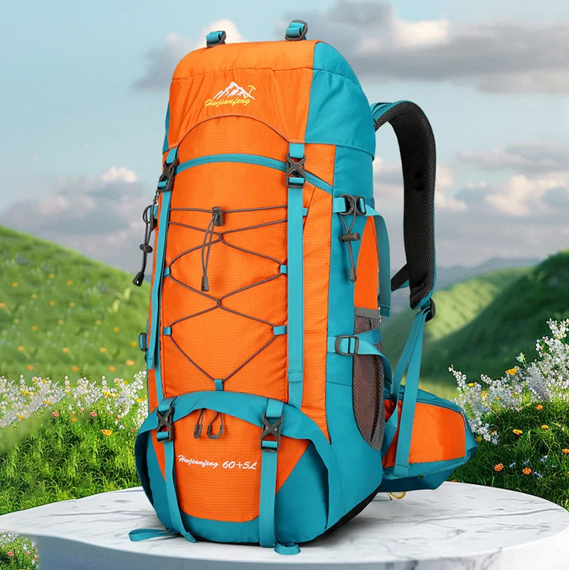 Mochila de Montañismo al aire libre de 65L, bolso multifuncional de gran capacidad, compartimento para zapatos, bolsas de viaje resistentes para escalar y senderismo - imagen 2