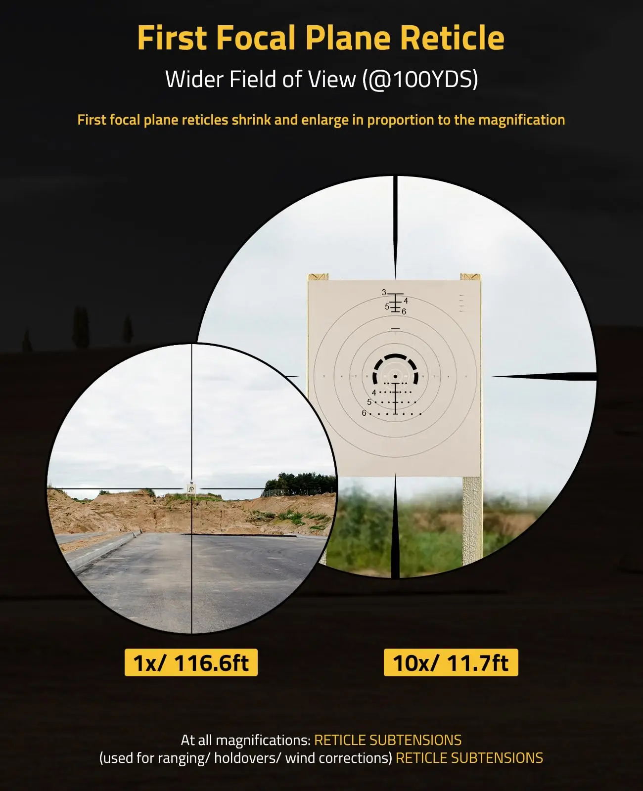 CVLIFE 1-10x28 primer plano Focal FFP LPVO alcance montaje voladizo 34mm Maintube caza Rifle alcance iluminado BDC retícula - imagen 3