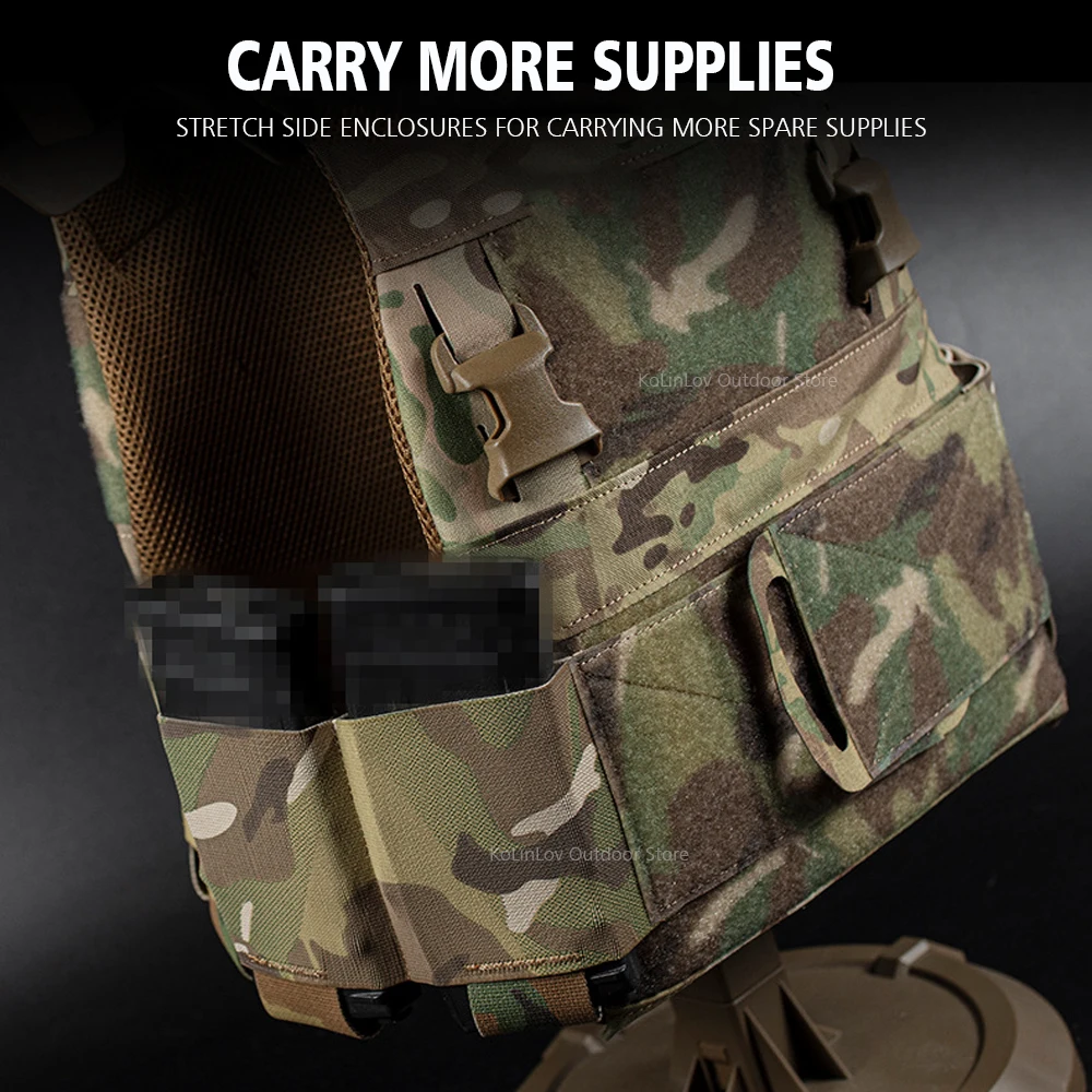 Chaleco táctico FCPC de baja visibilidad, ligero, Molle, revista Airsoft, Paintball CS, chaleco protector transpirable para exteriores - imagen 4