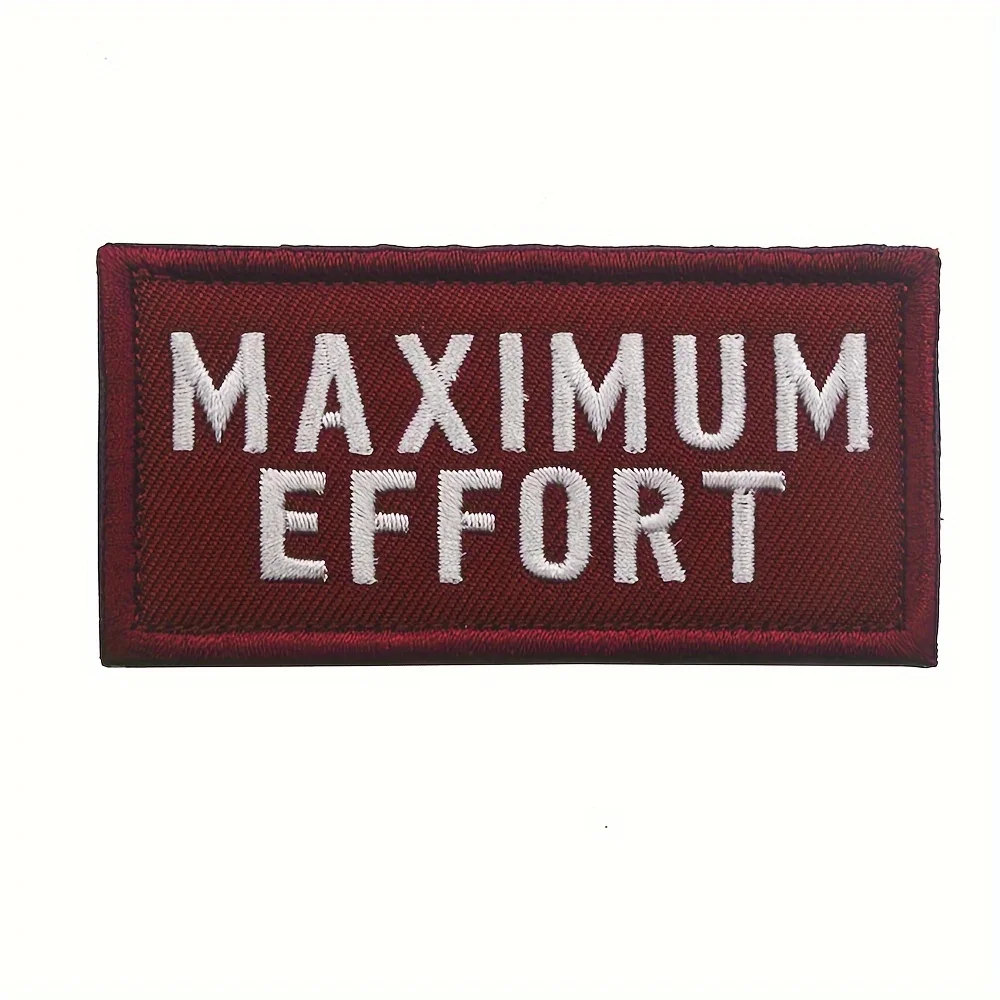 Parches Velcro Mochila TáCticos De Bordados MAXIMUM EFFORT Divertido Meme Parche de Velcros bordado Cierre de gancho y bucle - Insignia de moral táctica militar para mochila Molle - imagen 5