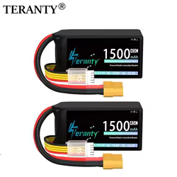 TERANTY Lipo batería 4S 14,8 V 1500mAh 45C con enchufe T XT30 XT60 para RC coche barco FPV Drone Quadcopter avión helicóptero Hobby