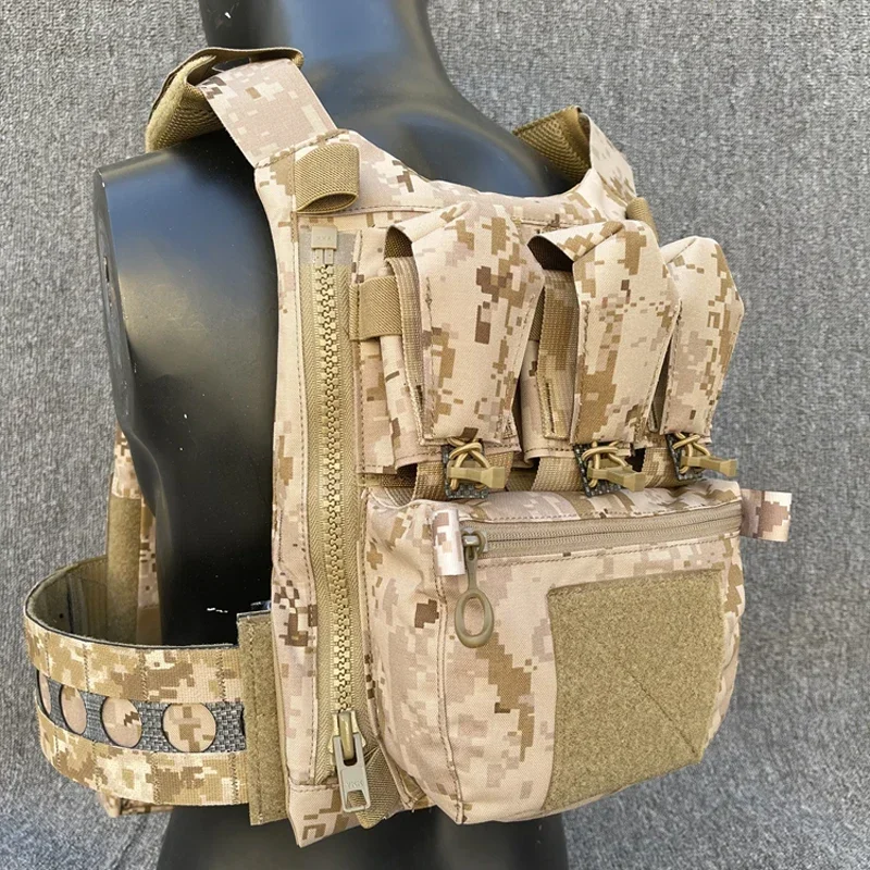 Chaleco táctico FCPC V5, mochila, bolsa portadora de placa Airsoft, Panel de cremallera de asalto Multicam, bolsa de revista Molle, equipo - imagen 5