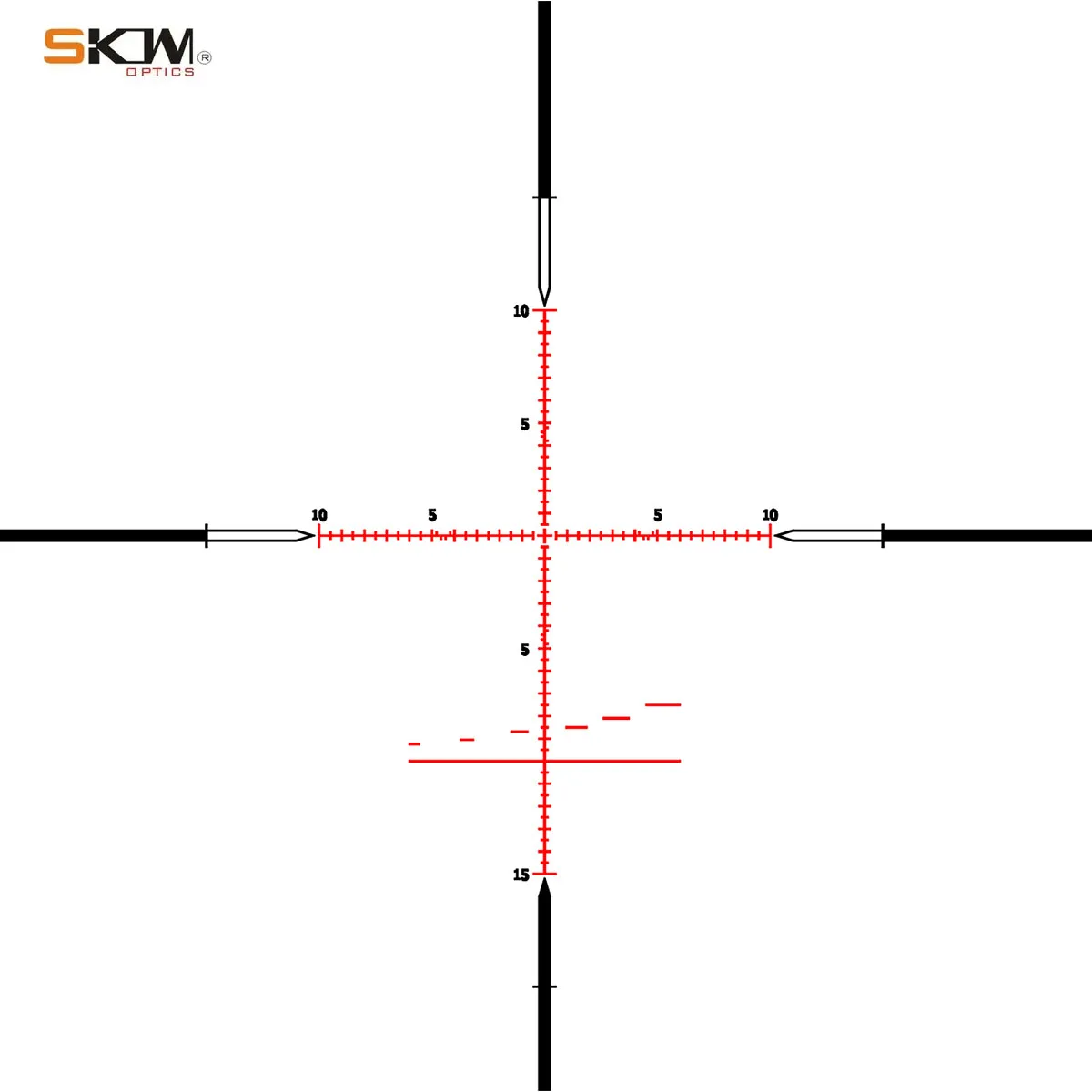SKWoptics 1-8x24 FFP 34 mm Montaje de alcance, Primer alcance de rifle de caza en avión focal, mira óptica AR15, 0,1 MIL - imagen 3