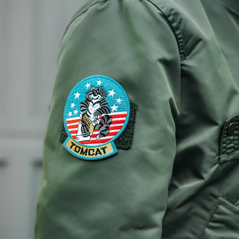 Insignia de moral de Top Gun Area 7, parches bordados para ropa, brazalete táctico militar con gancho y bucle, mochila, sombrero, casco, pegatina - imagen 3