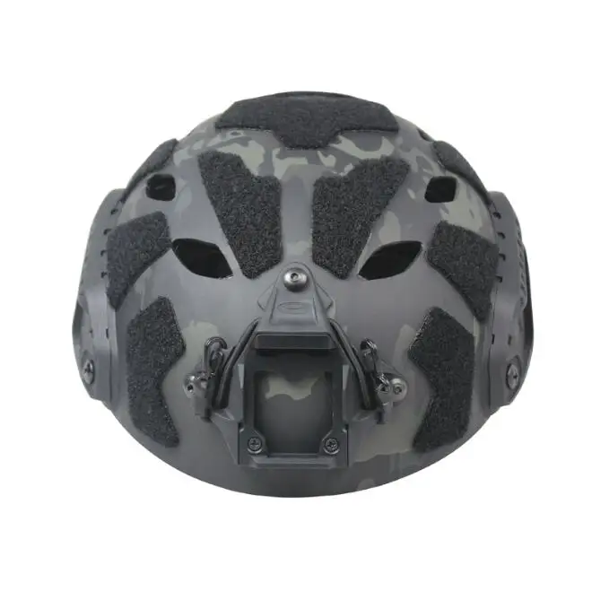 Casco de seguridad perforado MCBK negro de camuflaje de fibra de carbono SF para exteriores - imagen 4