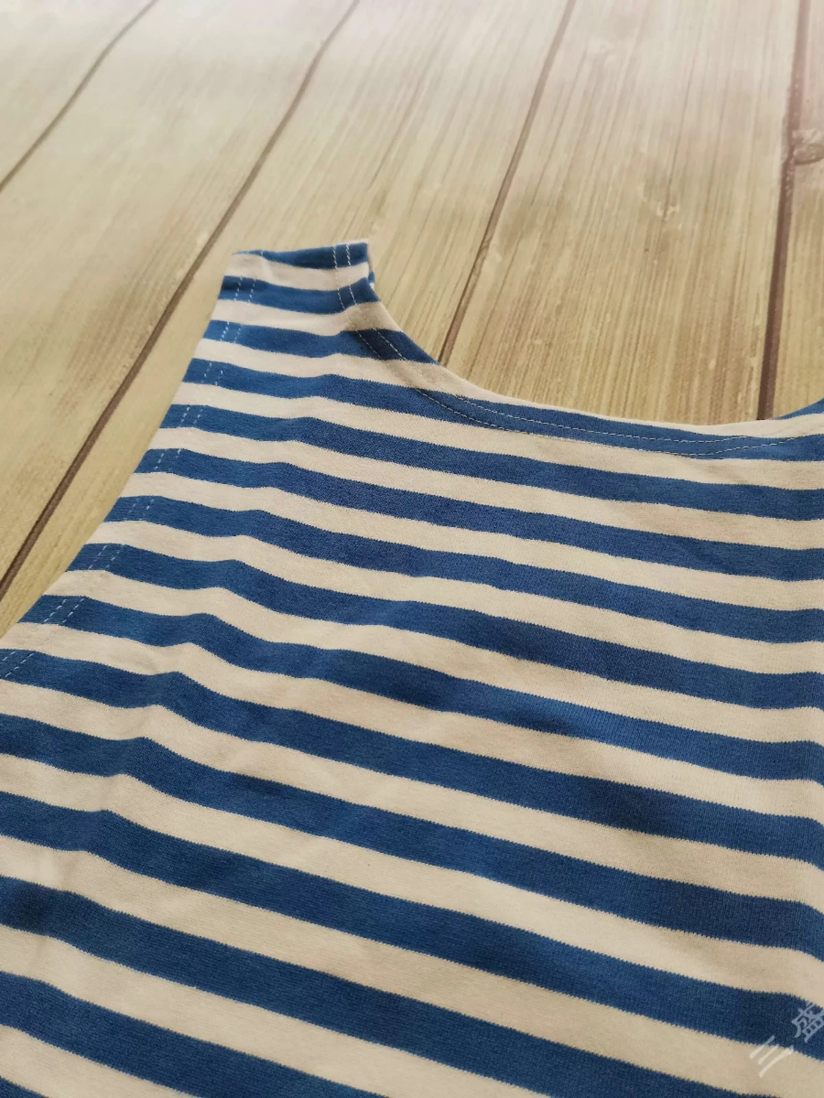 Chaleco de mar ruso Camisa básica de algodón azul claro - imagen 3