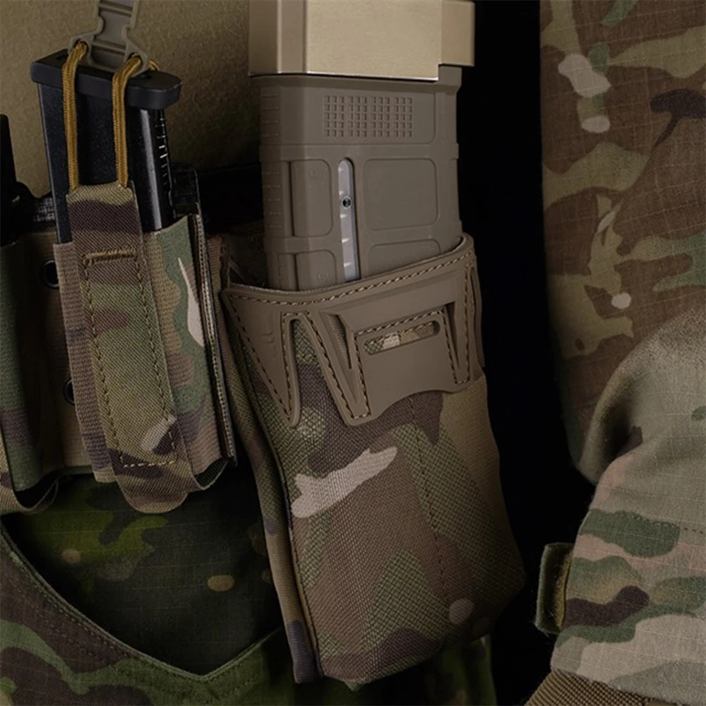 Bolsa táctica para revistas tipo K 5,56 AR, bolsa MAG para caza Airsoft, apertura ampliada, ajuste de altura multietapa, amplia adaptación - imagen 3