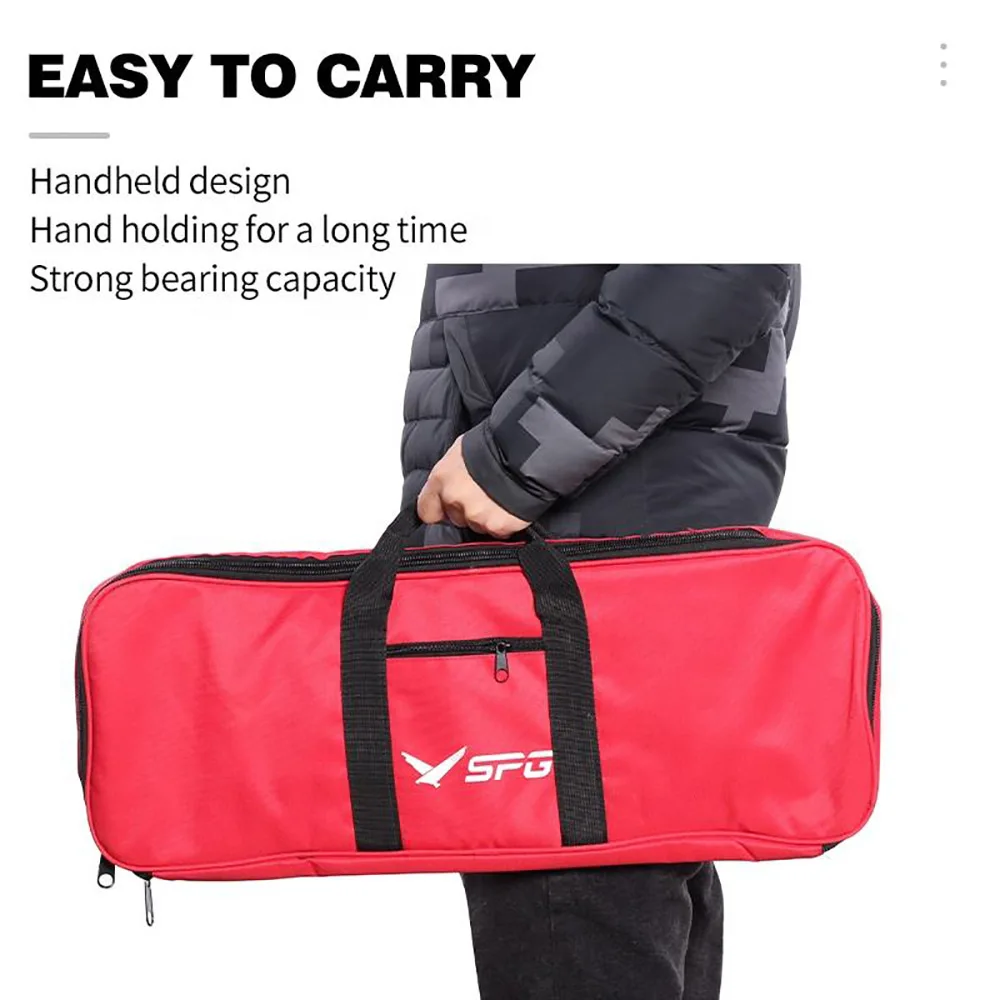 Bolsa de arco de tiro con arco de carbono, estuche de almacenamiento ligero portátil, recurvo, desplegable, flecha, práctica de caza, competición, 66x26x8cm - imagen 4