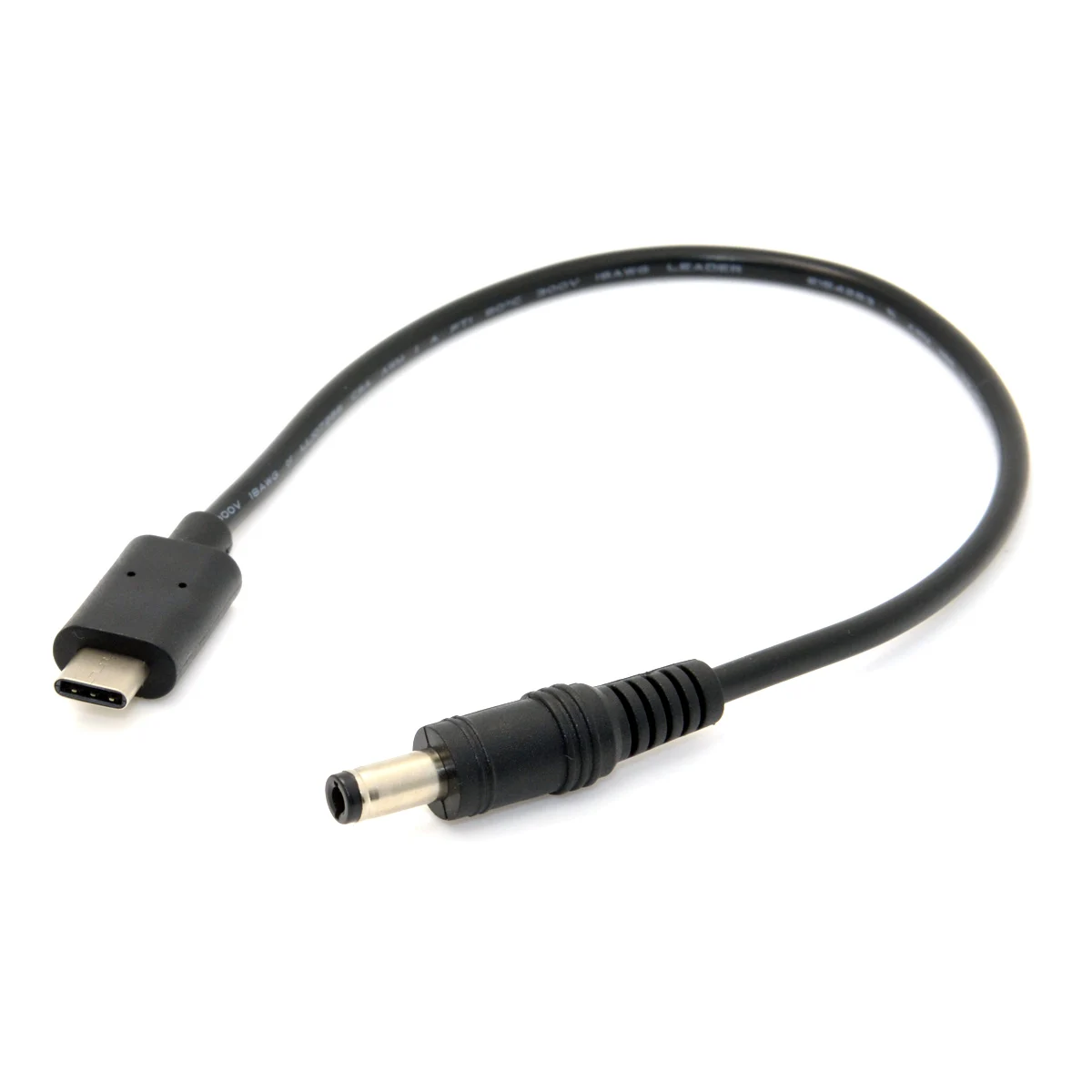 CY USB-C-Cable de carga USB 3,1 tipo C a DC 5,5, extensión de enchufe de alimentación de 2,5mm, para portátil de Apple, 20cm, color negro, EE. UU. - imagen 2