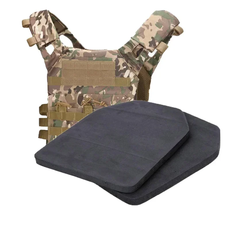 Chaleco táctico con placas EVA, chaleco portador corporal, placa de choque SAPI para portador de platos, caza al aire libre, Paintball, juego de guerra, protector, 2 uds. - imagen 2