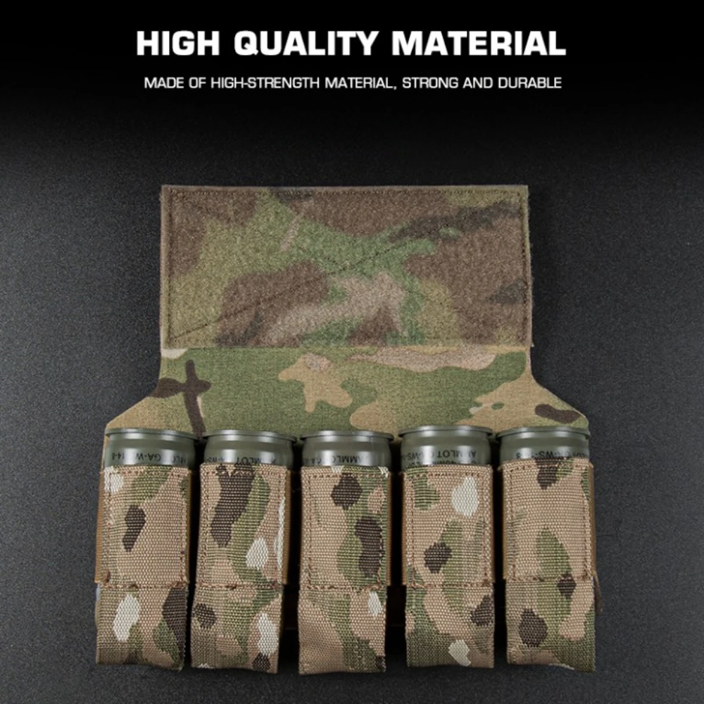 Bolsas quíntuple de Granada M203 con gancho y bucle, bolsa Flash de Granada de humo M79 M433 para accesorios de caza Airsoft - imagen 4