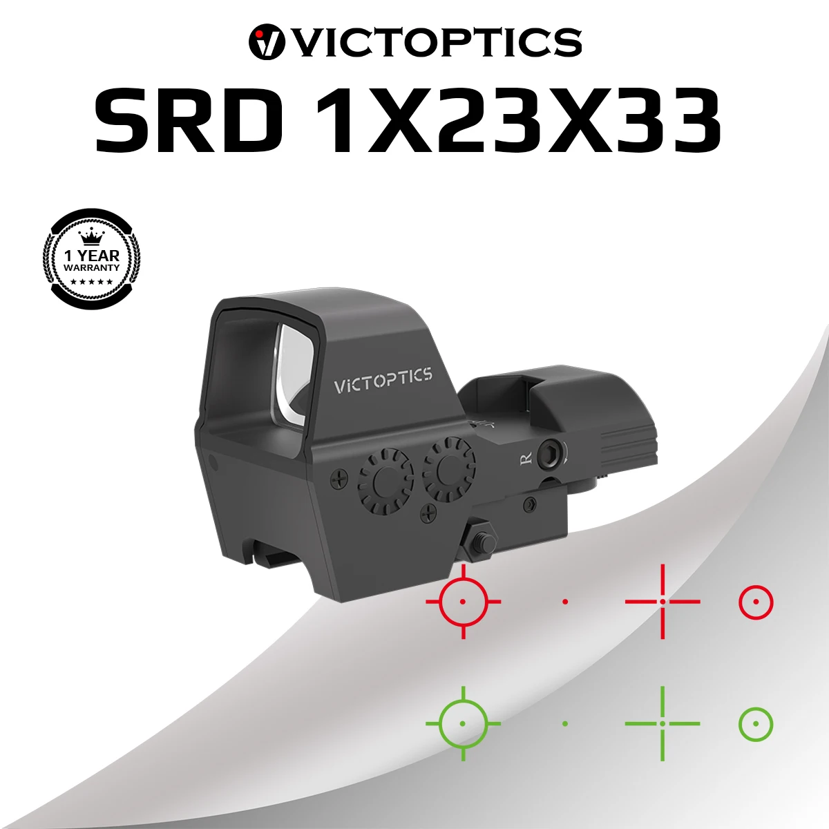 VictOptics SRD Mira de Punto Rojo Táctica Montaje Rápido