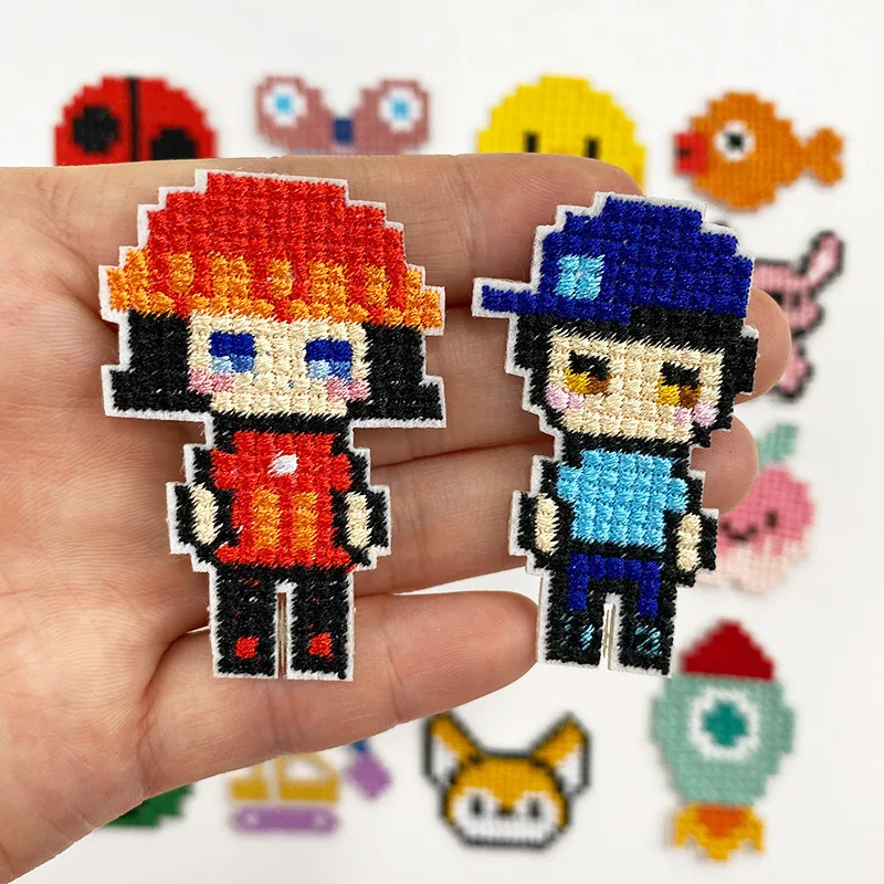 Parche para planchar, personaje de dibujos animados de rana creativa, parche de tela de cohete bordado, funda de teléfono autoadhesiva, parche de costura decorativo - imagen 2