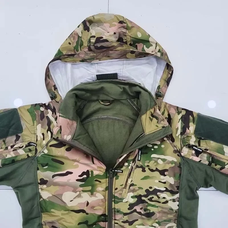 Chaquetas tácticas de invierno UAF, chaqueta militar, abrigos cálidos con capucha reflectantes de calor, cortavientos, ropa de entrenamiento de camuflaje térmico Multicam - imagen 5