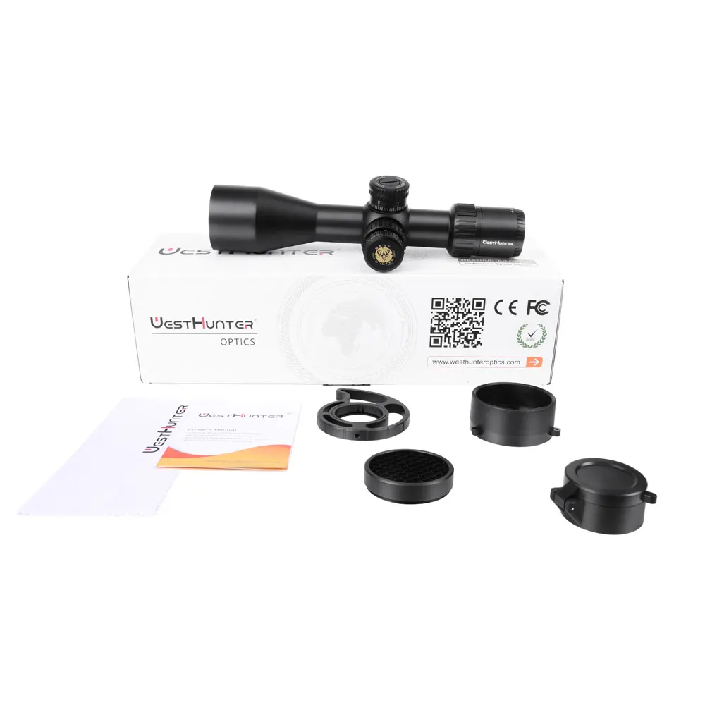 WestHunter-mira compacta WHT 3-12X44 SFP SFIR, retícula iluminada, visor táctico, Visor de tiro de rueda lateral - imagen 5