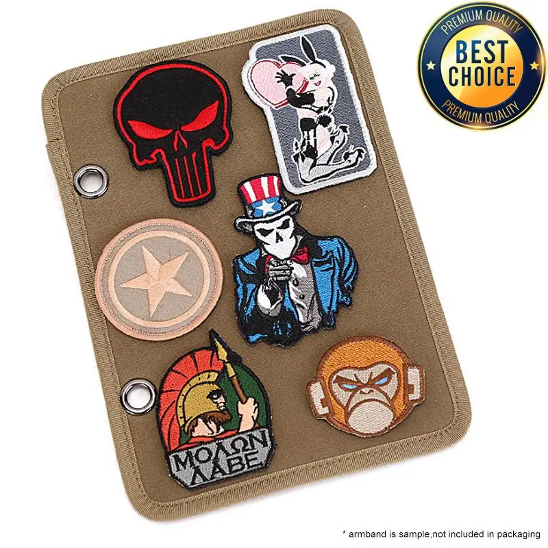 Tablero de almacenamiento de insignia de moral al aire libre, tablero organizador de brazalete, placa adhesiva para insignia de brazo, tela de exhibición de insignia adhesiva, 4 unids/lote - imagen 4