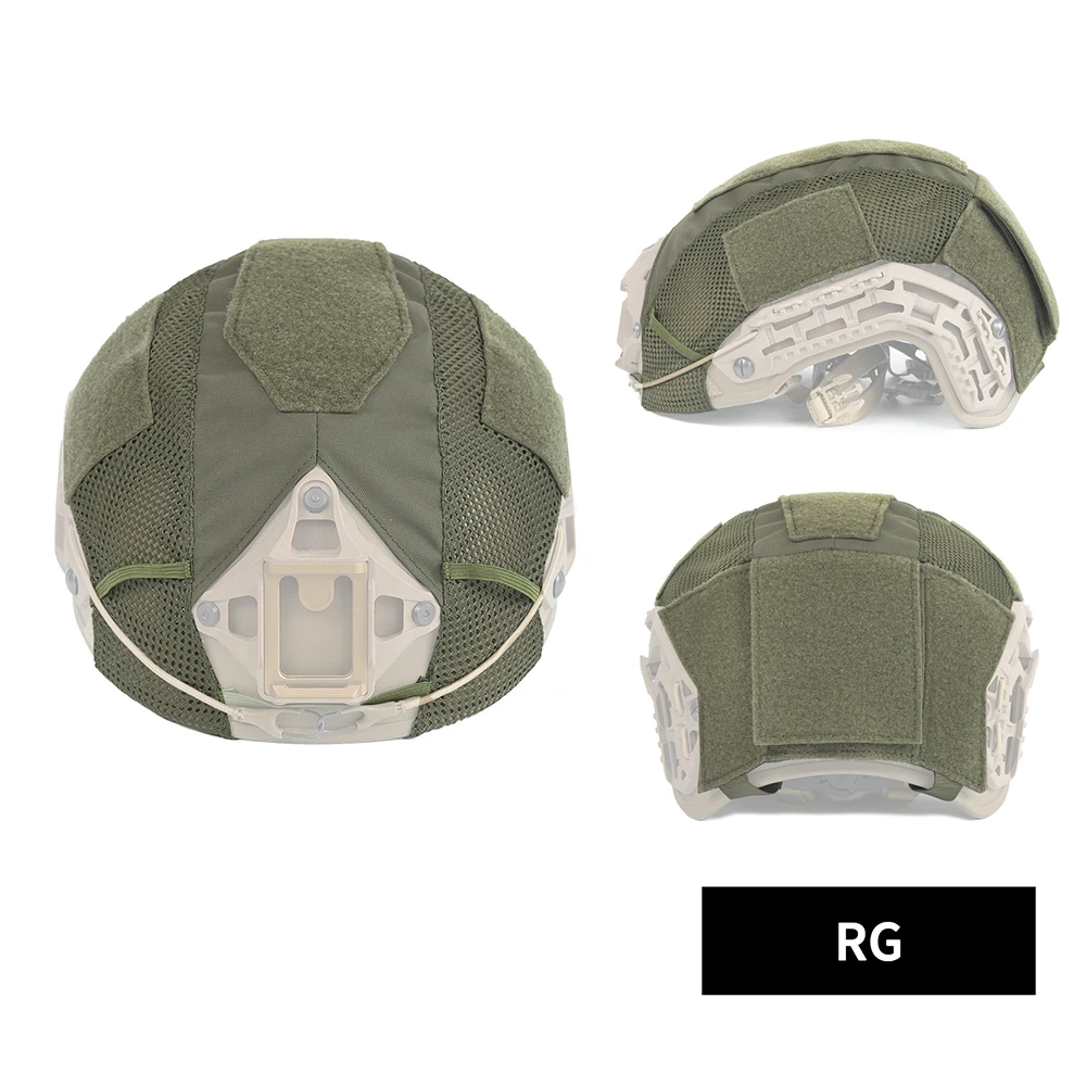 Equipo de protección táctica CAIMAN cubierta de casco de malla para casco tamaño XL SF accesorio de caza Airsoft equipos al aire libre caza negro - imagen 4