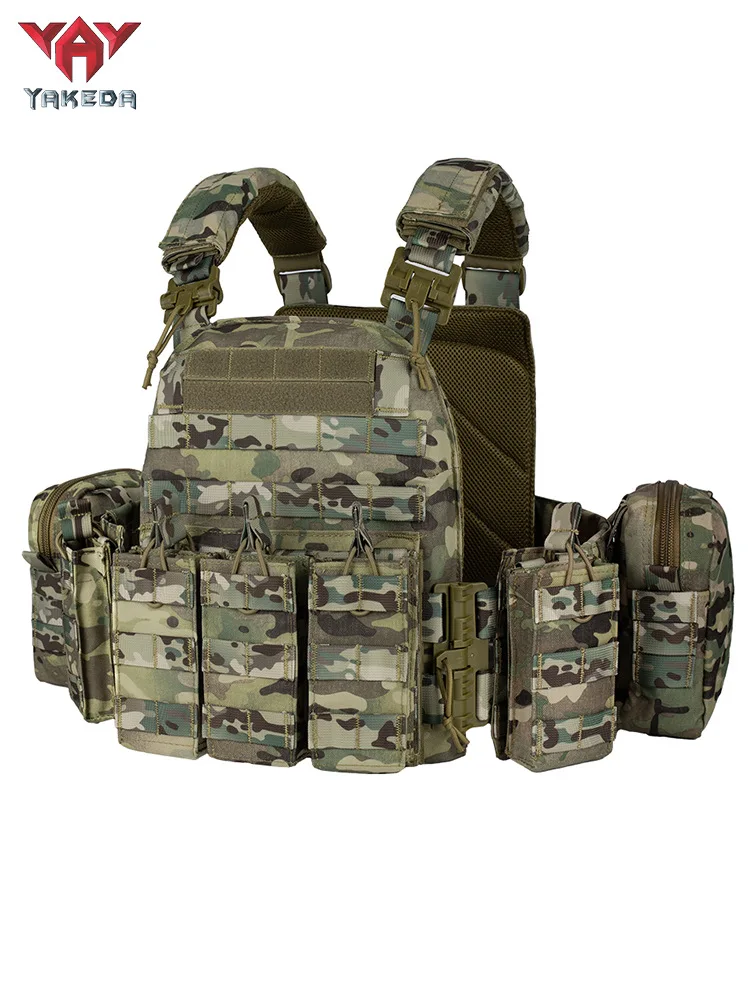 YAKEDA-chaleco táctico de liberación rápida, equipo de protección CS, sistema MOLLE multifuncional, uniforme de entrenamiento - imagen 3