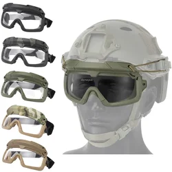 Gafas tácticas de Paintball Airsoft a prueba de viento antivaho CS juego de guerra gafas de protección para senderismo se adapta al casco táctico