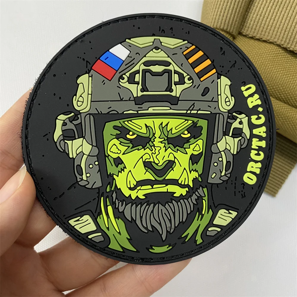 Parche de PVC ruso Chevron Orc War on Terror, parches tácticos de gancho y bucle en la ropa, insignia de moral, accesorios de mochila, pegatinas - imagen 2