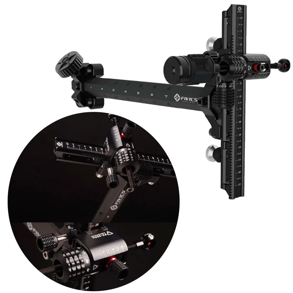 Arco recurvo de tiro con arco, mira láser de aluminio y carbono, herramienta de puntería de ajuste Micro, accesorios de caza para tiro al aire libre