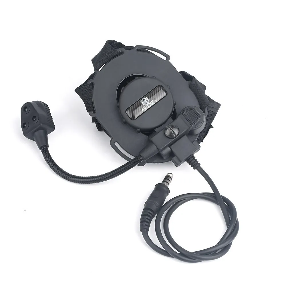 WADSN Bowman III auriculares civiles de un solo lado con micrófono brillante CS Wargame Cosplay auriculares + PTT U94 UV-5R para Baofeng - imagen 5