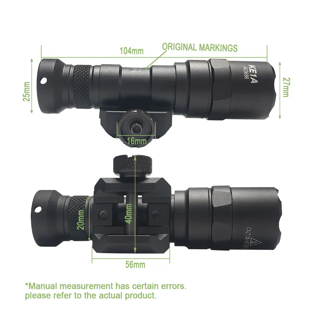 SOTAC GEAR M300 M300B M300C luz de explorador LED M600 M600B M600C linterna táctica con botón caza al aire libre - imagen 2