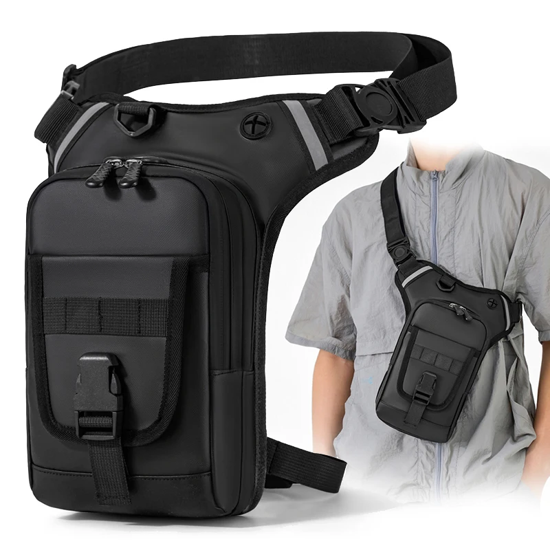 Bolsa táctica para deportes de ciclismo para hombre, bolsa de pecho para conducción al aire libre, escalada, senderismo, viaje, pesca, senderismo, riñonera, bolsos cruzados